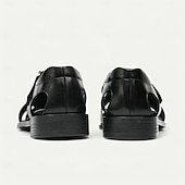 cheap Premium Leather Sandals-Luxury Men&#039;s Brown Leather Fisherman Sandals - Elegant Dress Footwear with Woven Straps
