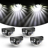 cheap Outdoor Wall Lights-4PCS Outdoor Solar LED Wall Light Waterproof Fence Lights Garden Fence Yard Wall Lighting Decoration