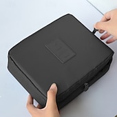 お買い得  荷物と旅行の保管-旅行用メイクアップバッグ、大容量トイレタリーバッグ、化粧品や必需品を収納できるポータブル多機能スクエア収納ポーチ