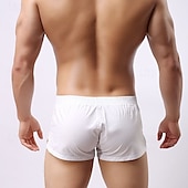 preiswerte Boxershorts für Herren-Herren 1 Stück Boxershorts Patchwork Polyester Atmungsaktiv Weich Bequem Einfach Mittlere Hüfthöhe Schwarz Weiß