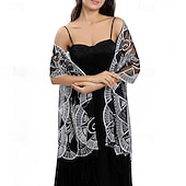 economico impacchi per gli invitati al matrimonio-Scialle Donna Elegante Senza Maniche Poliestere Stole da matrimonio Con Nappa Per Feste Primavera &amp; Estate