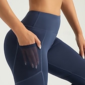 cheap Yoga Shorts &amp; Bikers-Women's Gym Shorts Yoga Shorts Workout Shorts Side Pockets Butt Lift Tummy Control High Waist Pilates Gym Workout Workout Capri Leggings Solid Color Dark Pink Black Pink Spandex Sports Activewear