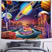 baratos Tapeçaria Planetária-Tapeçaria Planetária Arte de Parede do Universo Grande Tapeçaria Mural Decor Fotografia Fundo Cobertor Cortina Decoração de Casa Quarto Sala de Estar