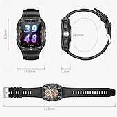 Χαμηλού Κόστους Smartwatch-696 KT83 Εξυπνο ρολόι 1.8 inch Έξυπνο ρολόι Bluetooth Βηματόμετρο Υπενθύμιση Κλήσης Παρακολούθηση Ύπνου Συμβατό με Android iOS Άντρες Κλήσεις Hands-Free Υπενθύμιση Μηνύματος Παρακολούθηση βημάτων