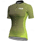 abordables Maillots pour femmes-Femmes Maillot de cyclisme Manche Courte Cyclisme T-shirt Maillot avec 3 poches arrière VTT Vélo tout terrain Respirant Séchage Rapide Design Anatomique Évacuation de l&#039;Humidité Rose Bleu Vert foncé