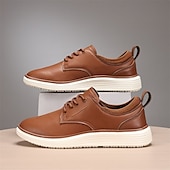 cheap Men&#039;s Sneakers-Men&#039;s Navy Blue Leather Oxford Shoes – Classic Lace-Up Dress Shoes for Business &amp; Formal Events