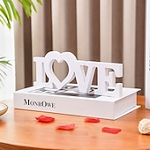 Недорогие Статуи-Белая буква «любовь» для украшения стола, отдельно стоящая вывеска из ПВХ, романтическое украшение на день святого Валентина, свадьбу, годовщину, теплое украшение для рабочего стола в помещении для