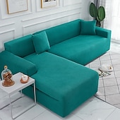 cheap Sofa Cover-Elastic Jacquard Fabric Sofa Cover Stretch Couch Cover Sectional L Shape Sofa Slipcover Corner Case for Living Room 1/2/3/4 Seat