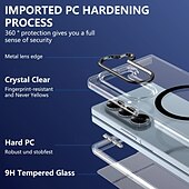 cheap Samsung Cases-Phone Case For Samsung Galaxy Z Fold 3 Back Cover Magnetic Support Wireless Charging Shockproof Retro PC