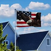 billiga 250:e årsjubileum-4 juli Utomhus Inomhus Med Öglor Patriotisk Flagga Självständighetsdagen Amerikansk Hus Gård Trädgårdsdekorationer Högtidsbanner Skylt