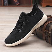 baratos Ténis para Homem-tênis de malha leve e respirável masculino - calçados casuais para caminhada com cadarço para uso diário e viagens