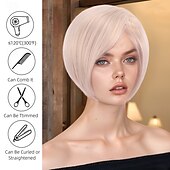 cheap Synthetic Trendy Wigs-Synthetic Wig Wavy Curly Weave Asymmetrical Neat Bang Machine Made Wig 30 inch A1 Synthetic Hair Women&#039;s Classic Comfortable Color Gradient Multi-color