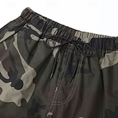 cheap Classic-Men's Tactical Shorts Cargo Shorts Camping Shorts Camo Shorts Hiking Shorts Elastic Waist Multi Pocket Straight Leg Camouflage Moisture Wicking Wearable Knee Length Outdoor Casual Daily Fashion