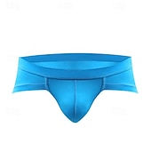 お買い得  メンズのボクサーパンツ-男性用 １枚 ベーシックパンティー ブリーフ パッチワーク ポリエステル 高通気性 ソフト 快適 平織り ミッドライズ ライトピンク ブラック