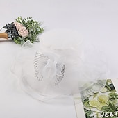 ieftine Pălării Party-Accesoriu de Păr Tul Nuntă Serată Elegant Nuntă Cu Flori Diadema Articole Pentru Cap