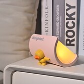 abordables Veilleuses pour chambre d&#039;enfant-Veilleuse LED décorative en forme de canard, lampe de bureau à intensité variable et rechargeable, éclairage pour enfants, réglage de la luminosité