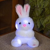 お買い得  イースターライト-1 個のかわいい光るぬいぐるみウサギイースターパーティーギフトお祭りの雰囲気の装飾人形
