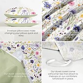 economico 100% cotone-Copertura per piumone floreale set di biancheria da letto singolo copripiumino morbido e leggero con 2 federe per estate e primavera