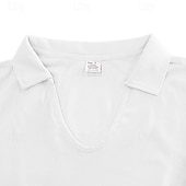 economico Polo classica da uomo-Per uomo Maglia da golf Polo Piqué Affari Casuale Bavero Manica Corta Moda Essenziale Tinta unica Testurizzato Bottoni Estate Primavera &amp; Autunno Vestibilità regolare Marrone Scuro Bianco Grigio