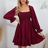 levne Šaty-Retro Středověké Renesanční Mini Šaty Flare šaty Nahoře nabírané Elfí Inspirováno Regency Maškarní kostým Dámské Fantazie Dovolená Běžné / Denní LARP Dospělé Šaty Jaro léto