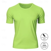 cheap Men&#039;s Casual T-shirts-Men&#039;s Tee Short Sleeve Shirt Tee Top Short Sleeve Crewneck Spring &amp;  Fall Solid / Plain Color Fashion Designer Quick Dry Vacation Street Going out Black White Red Top Tee for Men