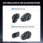 preiswerte TWS Echte kabellose Kopfhörer-4K HD Aufnahme All-in-One Motorrad-Intercom Helm Dashcam Bluetooth-Headset
