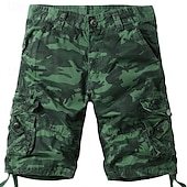 economico Classico-Per uomo Pantaloncini cargo Pantaloncini mimetici Shorts Pantaloncini Estivi Multi-tasche Tasca con Patta Semplice Mimetico Comodità Indossabile Lunghezza al ginocchio All&#039;aperto Sport Quotidiano