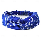 economico Abbigliamento da casa-Fasce per testa bohemien elastiche con motivo paisley fasce per capelli in poliestere traspirante per danza hip hop e sport fasce rinfrescanti per sport abbigliamento casual tessuto assorbente