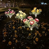 Lot de 2 lampes solaires en forme de fleur pour extérieur, éclairage de paysage, de terrasse, de jardin, étanche, pour jardin, terrasse, pelouse, clôture, décoration de vacances abordables Éclairage paysager-Lot de 2 lampes solaires en forme de fleur pour extérieur, éclairage de paysage, de terrasse, de jardin, étanche, pour jardin, terrasse, pelouse, clôture, décoration de vacances