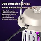 voordelige Elektrische vliegenmepper-tweekleurige camping elektrische muggenlamp draagbare sfeerlamp 1200 mAh