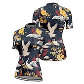 abordables Maillots de mujer-Mujer Maillot de Ciclismo Animal Flor Manga Corta Bicicleta Camiseta Maillot con 3 bolsillos traseros MTB Bicicleta Montaña Secado rápido Diseño Anatómico Capilaridad Transpirable Deportes Negro Rojo