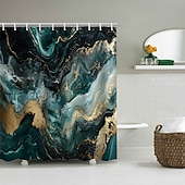 cheap Shower Curtains-Shower Curtain with Hooks 180cm*180cm(70&quot;*70&quot;) Polyester Washable Waterproof Pattern Bathroom Bathtub Decor Abstract Graffiti