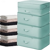 cheap Clothing &amp; Closet Storage-4 Pack Ultra Space Saving Self Compression Organizer Compression Bags for Storage,Ultra Space Saving Self Compression Organizer Bags,Sweater Organizer for Closet,Clothes Storage Bag