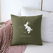 お買い得  ホリデークッションカバー-イースター・ファニー・ラビット・デコラティブ・トス・ピローズ・カバー 1PC ソフト・スクエア・カウチ・クッション・ケース・枕カバー 寝室 リビングルーム ソファ チェア