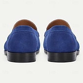 levne Prémiové kožené mokasíny-pánské prémiové mokasíny z hovězí kůže, modré semišové mokasíny, elegantní pohodlný design pro běžné i obchodní příležitostné nošení
