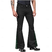 abordables Fondos-Retro Antiguo Años 60 Hippie Pantalones Los pantalones de campana Hippie Brillantes Brillante Hombre Víspera de Todos los Santos Carnaval Mascarada Fiesta y Noche Festival de Música Desfile del