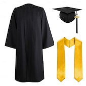cheap Career &amp; Profession Costumes-Graduation Cap and Gown 2025 Set with Tassel Graduation Stoles for High School College Bachelor