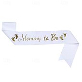 baratos Evento e suprimentos de festa-faixa de decoração para chá de bebê, sálvia &#039;futura mamãe&#039; &amp;Faixas para &quot;futuros pais&quot;, 5 cores com tecido brilhante, presente de maternidade para futuros pais&quot;