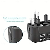 levne Domácí přístroje-univerzální cestovní adaptér multikolíková zástrčka duální port USB napájecí zásuvka nabíječka konvertor eu us uk au zástrčka k dispozici