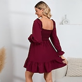 levne Šaty-Retro Středověké Renesanční Mini Šaty Flare šaty Nahoře nabírané Elfí Inspirováno Regency Maškarní kostým Dámské Fantazie Dovolená Běžné / Denní LARP Dospělé Šaty Jaro léto