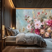 cheap Landscape Tapestry-Flowers Hanging Tapestry Wall Art Large Tapestry Mural Decor Photograph Backdrop Blanket Curtain Home Bedroom Living Room Decoration