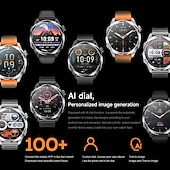abordables Montres connectées-696 HD300 Montre intelligente 1.43 pouce Smartwatch Montre Connectée Bluetooth Podomètre Rappel d&#039;Appel Moniteur de Sommeil Compatible avec Android iOS Hommes Mode Mains-Libres Rappel de Message IPX-0
