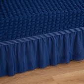 economico Copridivano-Copridivano elasticizzato elegante con reticolo a bolle 3D Copridivano Copridivano Copridivano Elastico in Spandex Copridivano Protettore con Gonna