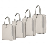 cheap Luggage &amp; Travel Storage-4-Piece Compression Packing Cubes Set for Travel, Luggage Storage and Organizer, Clothes, Toiletries, and Bag Organizer for Travel Essentials