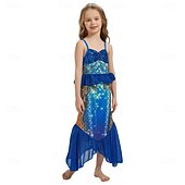 cheap Girls&#039; Costumes-The Little Mermaid Little Mermaid Princess Mermaid Dress Theme Party Costume Cosplay Movie Cosplay for Girls&#039; Kid&#039;s Carnival Masquerade Party Holiday