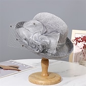 ieftine pălării de petrecere-Pălării pălărie de soare din organza vacanță petrecere de ceai curse de cai cocktail elegantă vintage cu accent floral de accesorii pentru cap