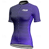 abordables Maillots pour femmes-Femmes Maillot de cyclisme Manche Courte Cyclisme T-shirt Maillot avec 3 poches arrière VTT Vélo tout terrain Respirant Séchage Rapide Design Anatomique Évacuation de l&#039;Humidité Rose Bleu Vert foncé