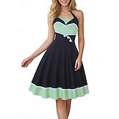 cheap Dresses-1950s Vintage Inspired Midi Dress A-Line Women&#039;s Adults&#039; Spring &amp; Summer