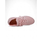 preiswerte Tanzschuhe zum Üben-Rosa Strick-Tanzschuhe für Damen mit Schnürung und niedrigem Absatz – bequeme Freizeit- und Ballsaalschuhe