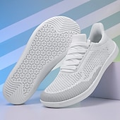 billiga Vardagssneakers-barfota vardagssneakers för män - modern svart, andningsbar mesh, komfortsula - lämplig för dagligt bruk och lätta sporter